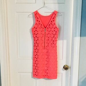 Lilly Pulitzer Scuba Dress Laser Cut Mango